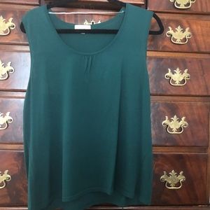 Choices Green Sleeveless Sweater Tank Size Large